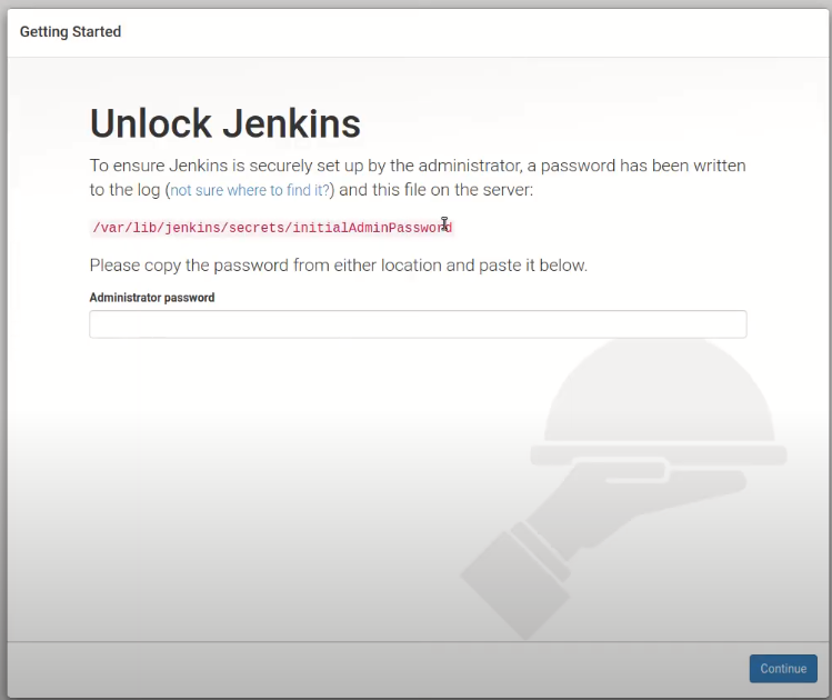 Copy Jenkins default password
